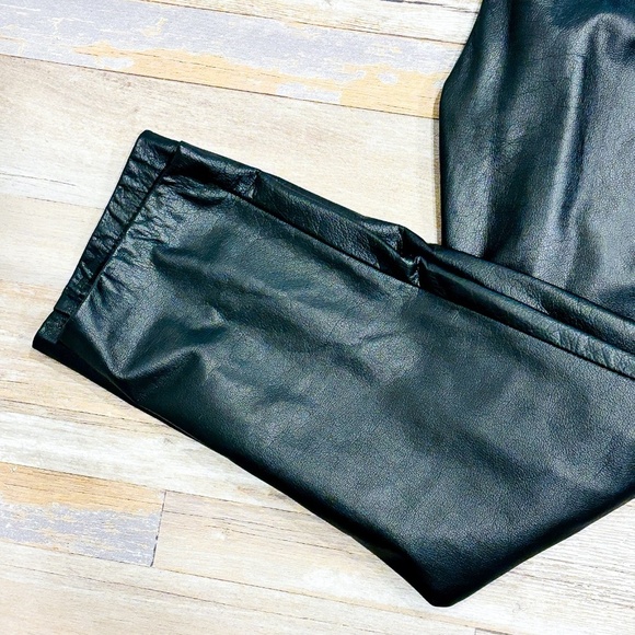 THE LEATHER RANCH Black high-waisted leather pants - Picture 4 of 10